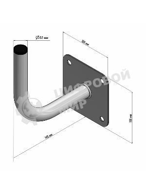 Кронштейн эфирный Rexant 14,5 см Г-образный