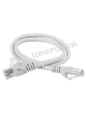 Коммутационный шнур ITK (патч-корд), cat.5e UTP, LSZH, 1м, серый