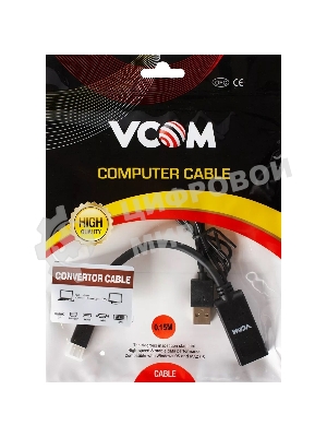 Кабель-переходник HDMI(F) +USB---> miniDP(M) 0.15m 4K*30Hz VCOM CG497-0.15