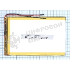 Аккумулятор Li-Pol (батарея) 2.5x74x117 мм 2pin 3.7V/4000mAh