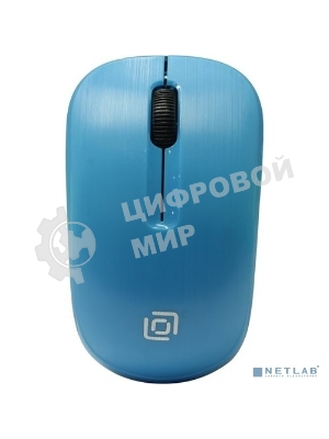 Мышь беспроводная Oklick 525MW голубой, 1000 dpi, радиоканал, USB, кнопки - 3