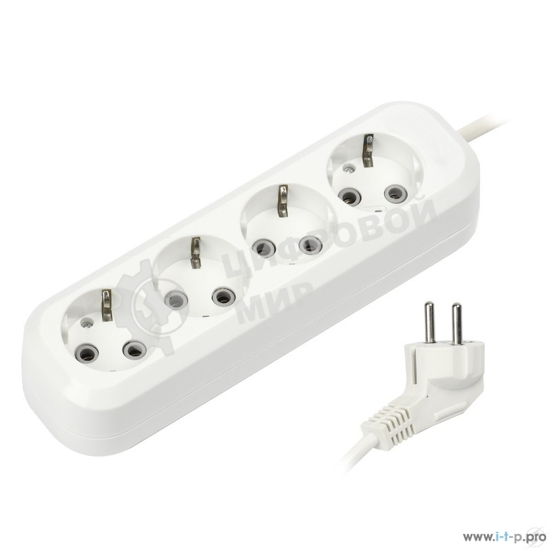 Удлинитель Smartbuy SBE-16-4-05-Z 4 гнезда 5 метра 16А/3,5 кВт с заземлением ПВС 3х1мм2