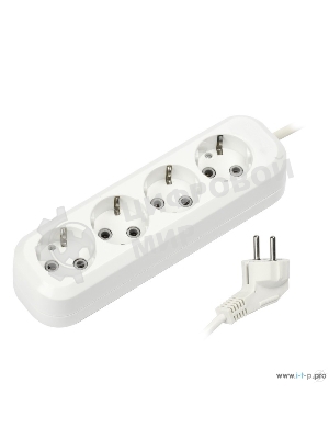 Удлинитель Smartbuy SBE-16-4-05-Z 4 гнезда 5 метра 16А/3,5 кВт с заземлением ПВС 3х1мм2