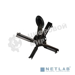 Крепеж Wize Pro PR18A черный потолочный комплект Wize PR18A состоящий из крепления+штанги 30-46 см +площадки к потолку для проектора, наклон +/- 25°, поворот +/- 6°, вращение 360°, до 23 кг