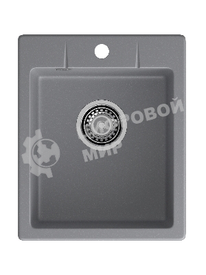 Мойка GRANFEST URBAN 240 1-чаша 400x490мм, монтаж: врезной, материал: кварц, темно-серый
