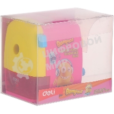 Точилка для карандашей механическая Deli E0629 miYou, 1 отверстие, пластик, ассорти