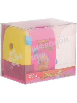 Точилка для карандашей механическая Deli E0629 miYou, 1 отверстие, пластик, ассорти