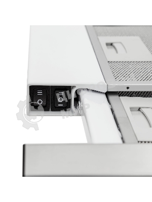 Вытяжка встраиваемая KRONA Kamilla slim 600 нержавеющая сталь/белый, 60 см, 1066 куб. м/ч, 58 дБ