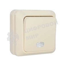 Выключатель 1-кл. ОП Олимп 10А IP20 с индик. беж. Universal Б-О0121