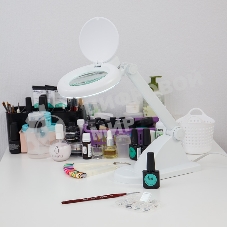 Лупа настольная 3D+12D Rexant с подсветкой, белая