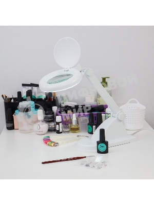 Лупа настольная 3D+12D Rexant с подсветкой, белая