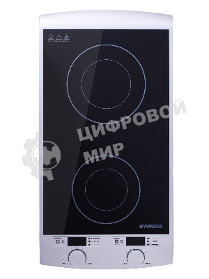 Плита настольная электрическая Hyundai HYC-0103 серебристый/черный стеклокерамика (настольная)