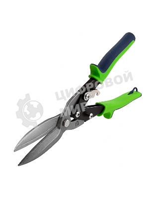 Ножницы по металлу Сибртех, удлиненные, 285 мм, пряморежущие, 2-комп.обрезиненные рук-ки