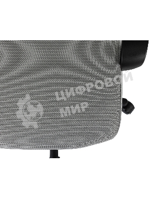 Кресло Бюрократ Wise серый, сетка, подголовник