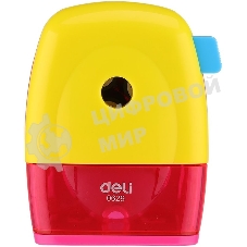 Точилка для карандашей механическая Deli E0629 miYou, 1 отверстие, пластик, ассорти