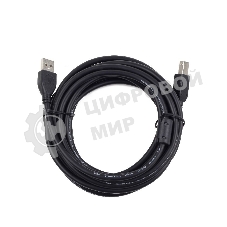 Кабель Gembird/Cablexpert USB 2.0 Pro AM/BM, 3м, экран, 2феррит.кольца, черный, пакет