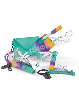 Нож перочинный Victorinox Companion Sydney Style (1.3909.E222) 91мм 16функц. бирюзовый с чехлом подар.коробка