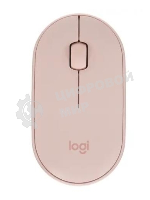 Мышь беспроводная Logitech Pebble M350 розовый, 1000 dpi, радиоканал, Bluetooth, USB, кнопки - 3