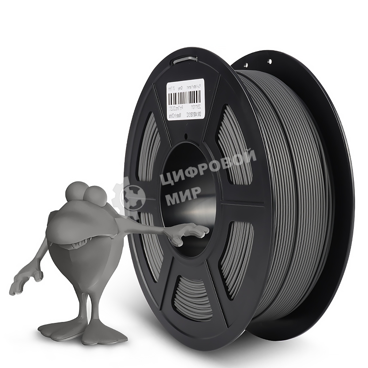 Филамент NVPrint PLA Matte Grey для 3D печати диаметр 1.75мм длина 330 метров масса 1 кг