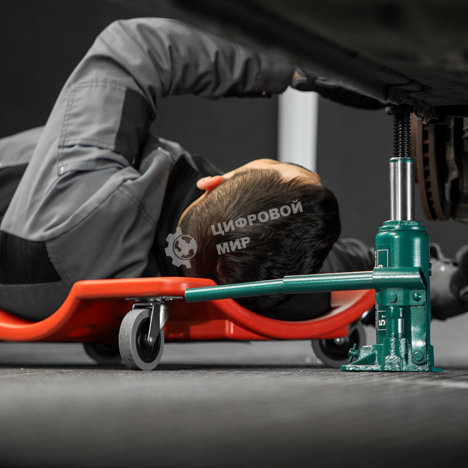 Домкрат гидравлический Сибртех бутылочный, 5т, 180-340 мм