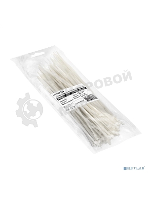 Стяжка (хомут) нейлоновая ExeGate CV66-150x3.6W (нейлон 6.6, 150x3.6 мм, неоткрывающаяся, halogen free, -40°C - +85°C, белая, 100 шт)