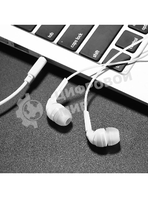 Проводные наушники Hoco M40 белый, внутриканальные, Jack 3.5 мм