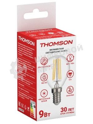 Лампа светодиодная Hiper THOMSON LED FILAMENT GLOBE 9W 900Lm E14 4500K TH-B2086
