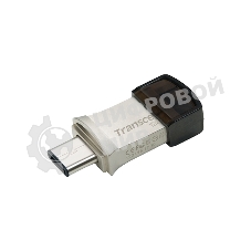 Флешка USB Transcend JetFlash 890S (TS128GJF890S), 128Gb, USB 3.1/Type-C, R/W 70/25, темно-серый