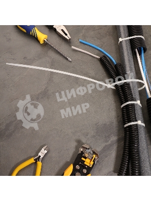 Хомут-стяжка кабельная нейлоновая Rexant 400 x4,8 мм, белая, упаковка 100 шт.