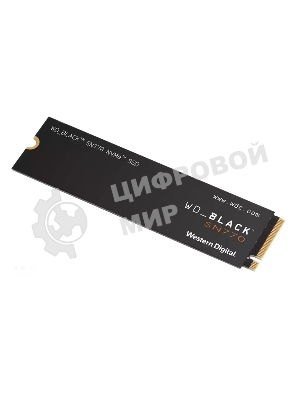 Накопитель SSD WD Black SN770 NVMe, 1.0Tb, M.2(22x80мм), NVMe, PCIe 4.0 x4, 3D TLC, R/W 5150/4900Mb/s, IOPs 740 000/800 000, TbW 600, DWPD 0.3 (12 мес.)
