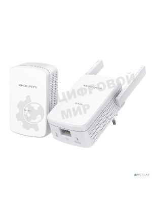 Комплект гигабитных Wi-Fi адаптеров Mercusys Powerline AV1000 Powerline kit with 300Mbps Wi-Fi, plug and play, up to 300 meters over an existing electrical circuit, the kit includes a MP510 and a MP500.