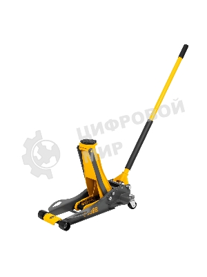 Домкрат гидравлический подкатной Denzel 3 т, 75-500 мм, быстрый подъем, низкий подхват, проф.