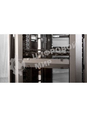 Кабельный организатор с крышкой Hyperline CMF-1U-FPL106-MCOV-RAL9005, глубина 106 мм, 19