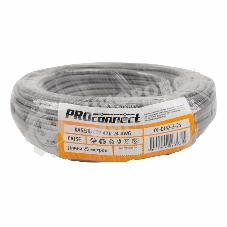 Кабель FTP PROconnect 4PR 24AWG, CCA, cat.5e, PVC, серый, бухта 25 м