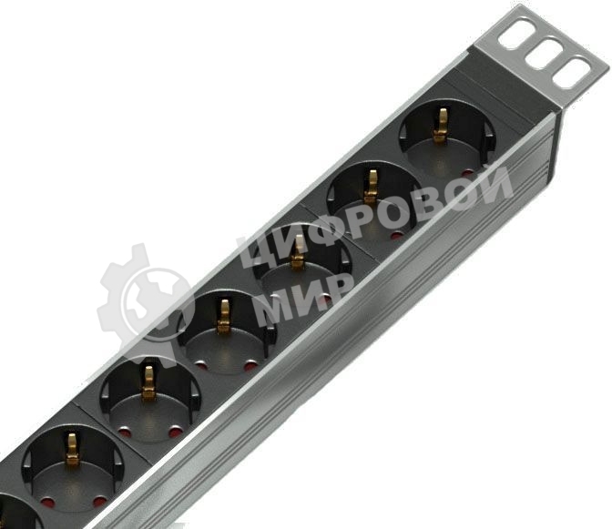 Вертикальный блок розеток Rem-16 с авт. 16А, 20 Shuko, 16A, алюм., 33-48U, колодка