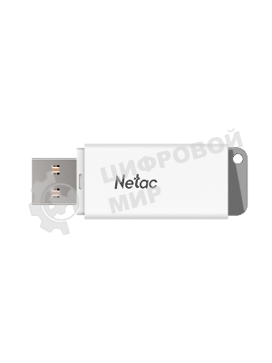 Флешка USB Netac U185 (NT03U185N-008G-20WH), 8Gb, USB 2.0, R/W 25/10, белый/серый