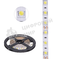Лента светодиодная 3 м 12 В 5050 6500 К IP23 60 LED/м для БП с клеммами LAMPER