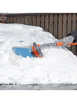 Щетка-сметка для снега со скребком, поворотная голова, 510 мм Stels