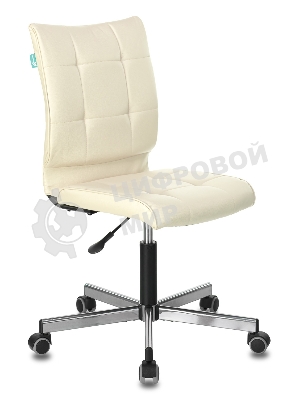 Кресло Бюрократ CH-330M/BEIGE бежевый, экокожа, 120 кг, механизм качания, без подлокотников