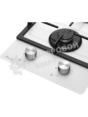 Газовая варочная панель Monsher MGG 33 Blanc, газ, High-Tech, 30 см, автоматический электроподжиг, газ-контроль, форсунки под сжиженый газ, SABAF конфорки, чугунные решетки, белый