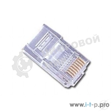 Вилка RJ-45 (8P8C) PLUG3UP6/10 универсальная cat.5e, контакты 6 микродюймов