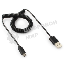 Кабель Cablexpert USB2.0 Pro, AM/microBM 5P, 1.8м, витой, черный, пакет (CC-mUSB2C-AMBM-6)