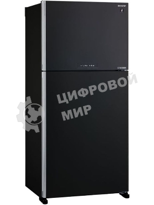 Холодильник Sharp SJ-XG60PMBK черный двухкамерный 422/178 л морозилка сверху, No Frost