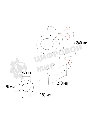 Лупа настольная 3D+12D Rexant с подсветкой, белая