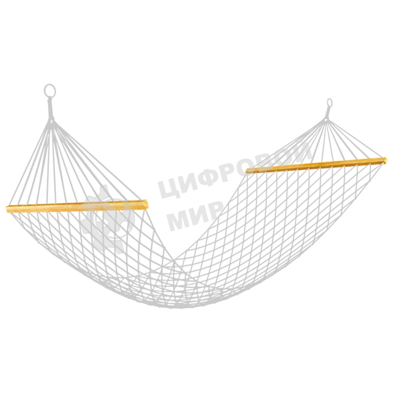 Ecos Гамак-сетка (хлопок) Ham-20 с деревянной планкой, р-р 200х80 см