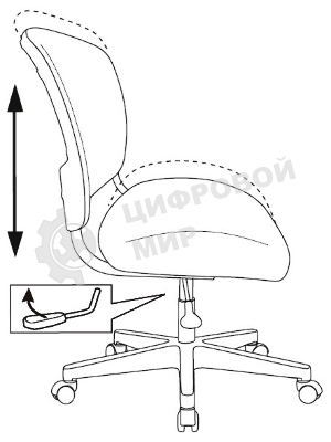 Кресло Бюрократ CH-W296NX белый, сетка, 120 кг