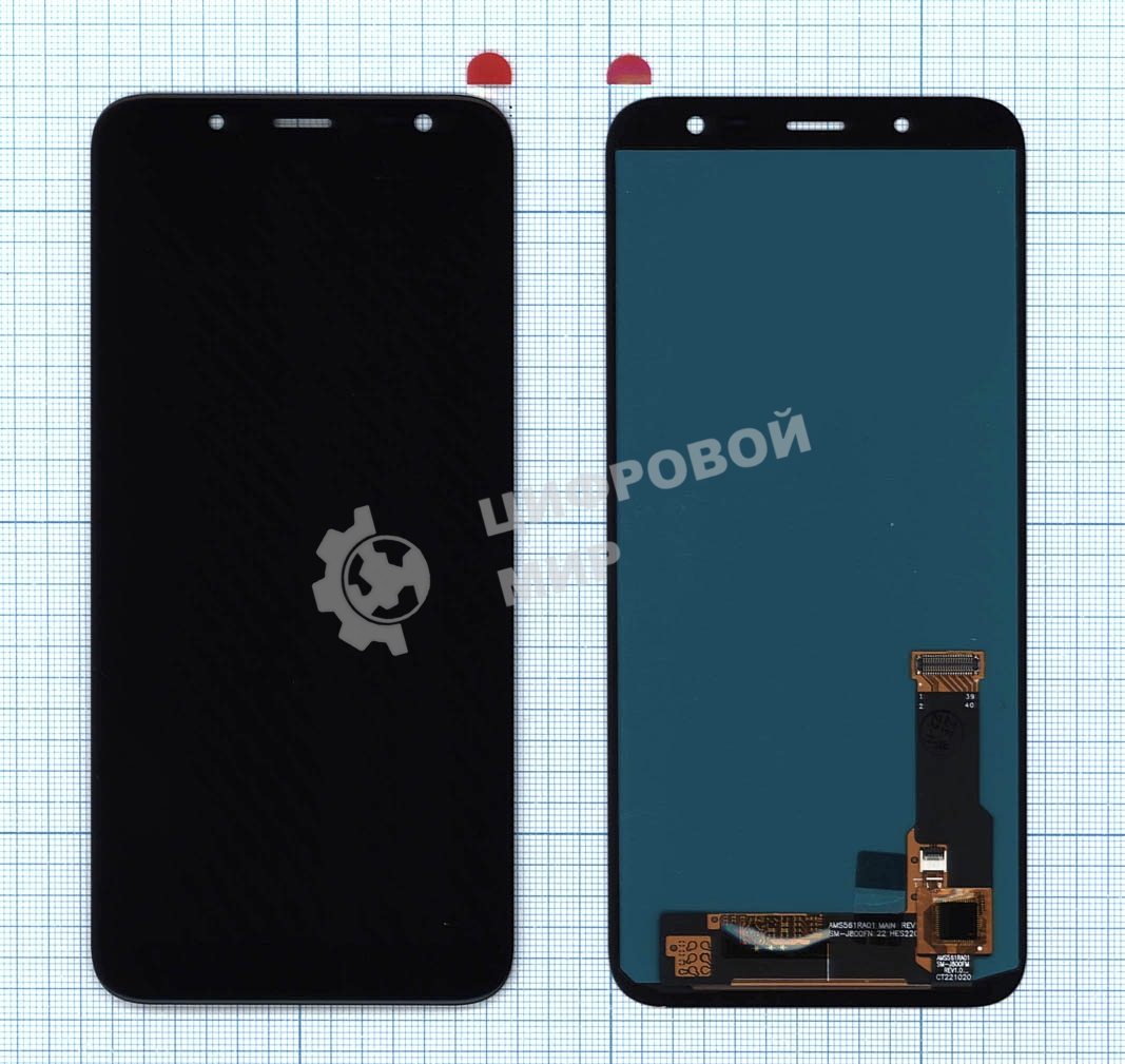 Дисплей для Samsung Galaxy J6 2018 SM-J600F в сборе с тачскрином (OLED) черный