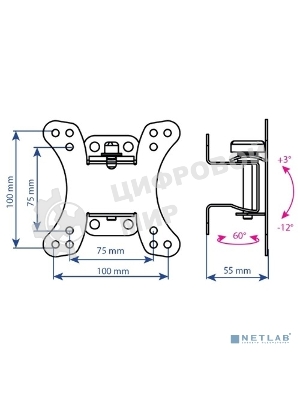 Кронштейн Kromax GALACTIC-10 черный