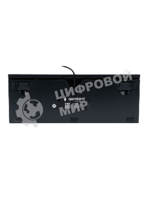 Клавиатура проводная механическая Gembird KB-G600-1, 87кл, Rainbow, коричн.свитчи, 1.8м, черная