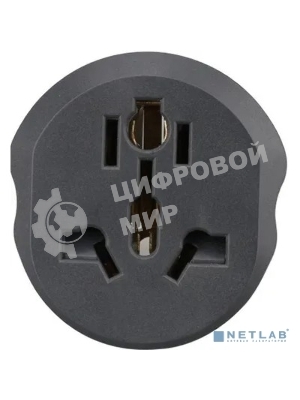 Адаптер-переходник PREMIER 11626/20 (1 розетка) темно-серый